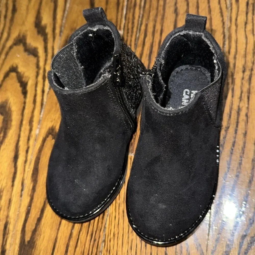 Harper Canyon Kids Black Ankle Boots 6C